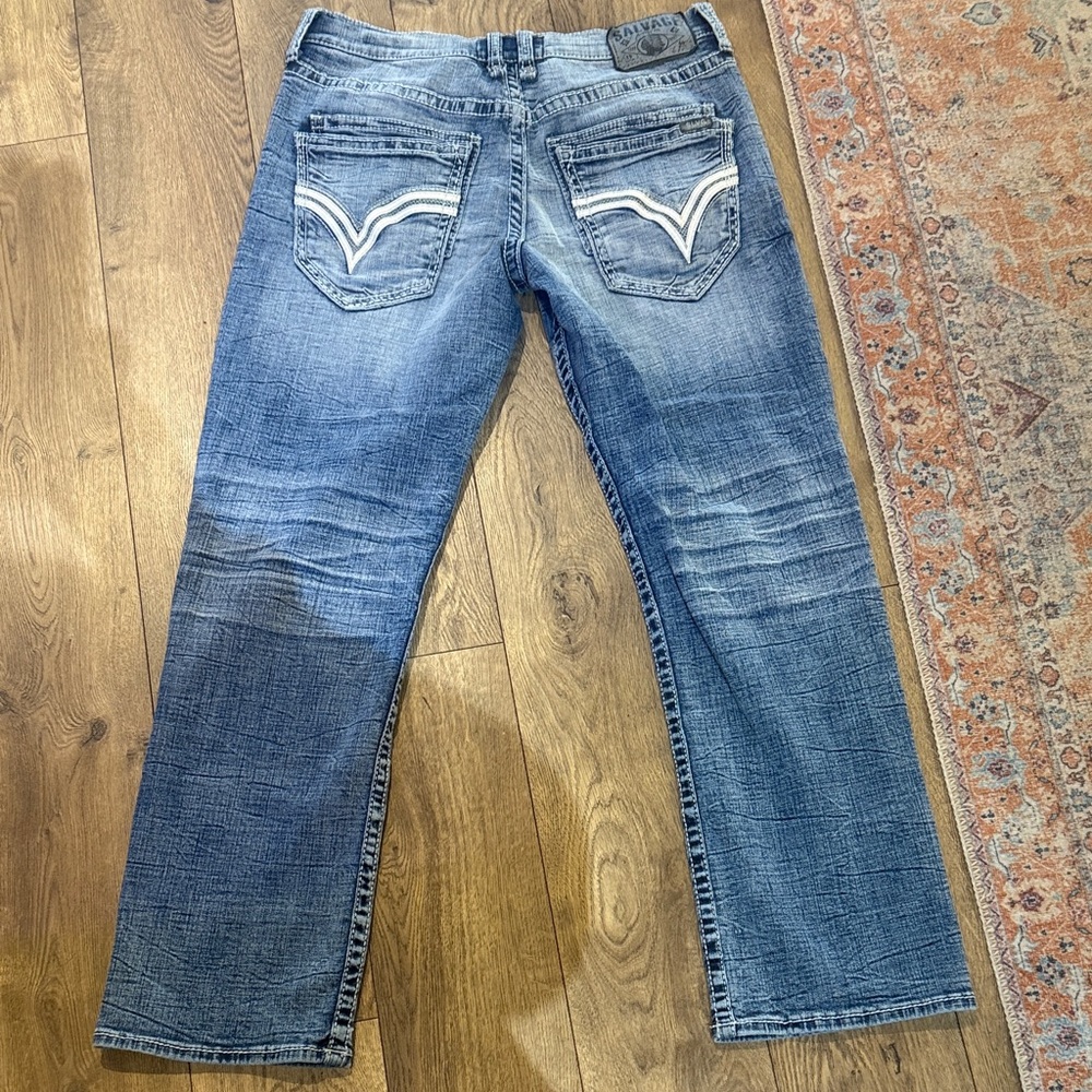 Salvage Mayhem Stylish Blue Jeans for Men from the Buckle